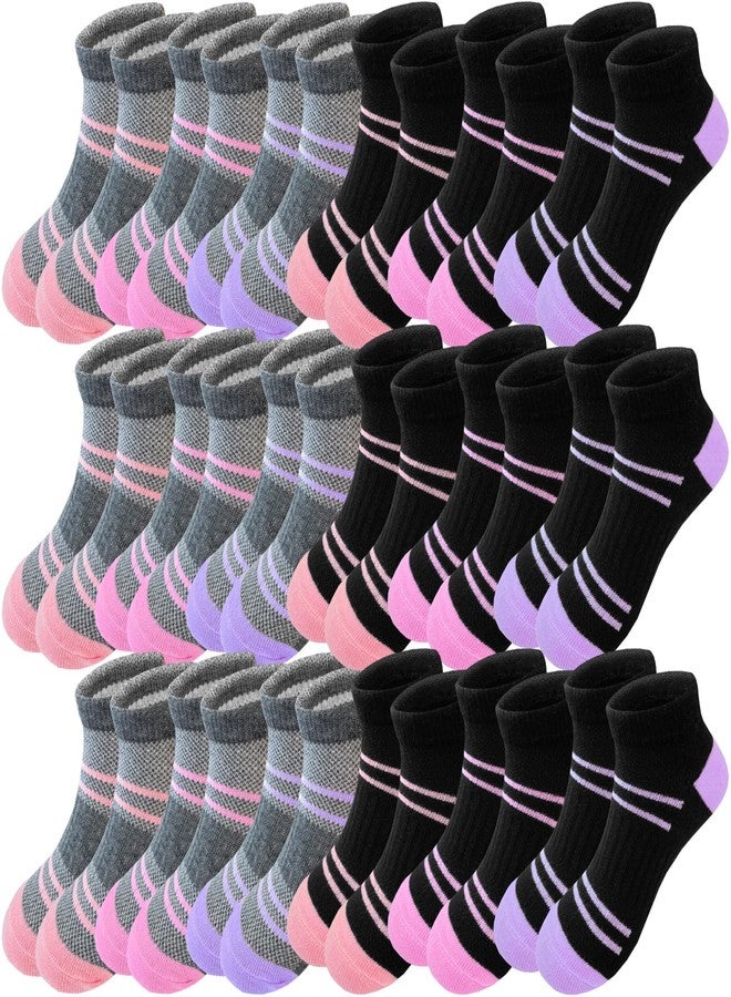 Bemeol Girls Socks 18 Pairs Kids Ankle Socks for Girls Cotton Sports Low Cut Athletic Sock(10-14 Years) - Image 1